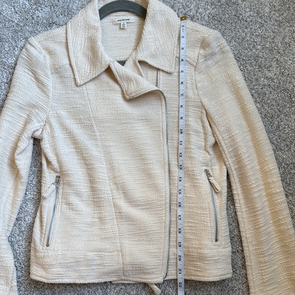 NWOT Max Studio Military Moto Asymmetrical Zip Jacket. Small - Picture 6 of 8